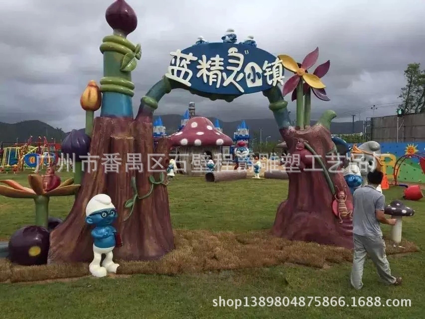 玻璃鋼卡通雕塑廠家 動(dòng)漫卡通公仔雕塑擺件