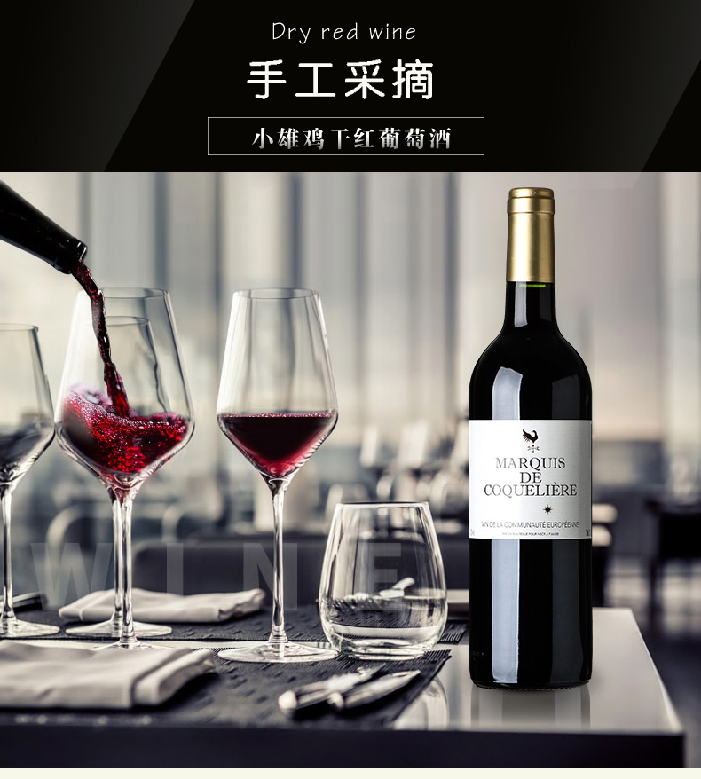 法國紅酒小雄雞干紅葡萄酒招商加盟