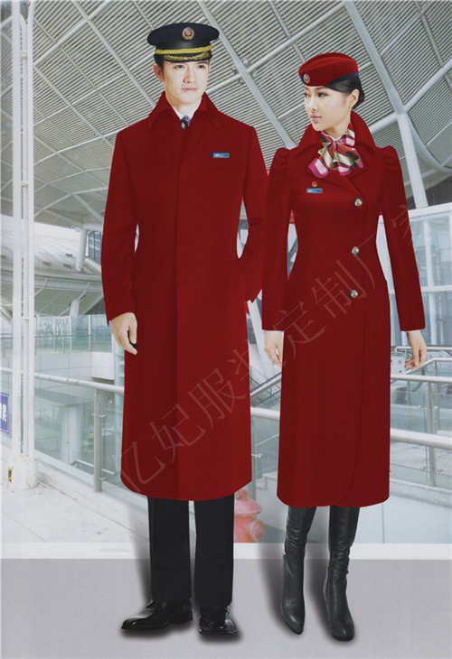 空姐毛呢長(zhǎng)款大衣 前臺(tái)女士大衣
