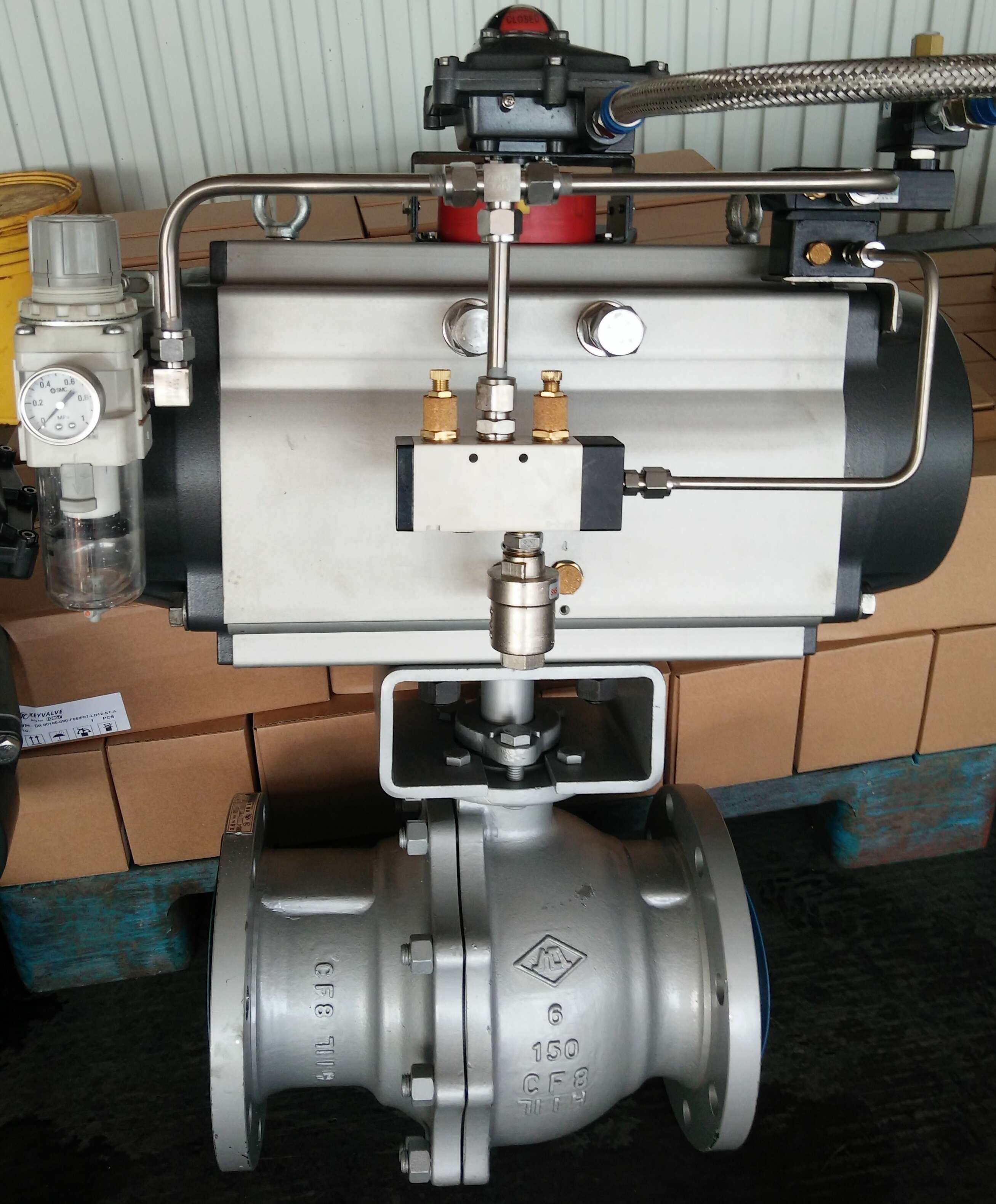 中隆鼎控ZSHV氣動V型球閥 氣動不銹鋼V型球閥 氣動多功能調(diào)節(jié)球閥 氣動防爆球閥
