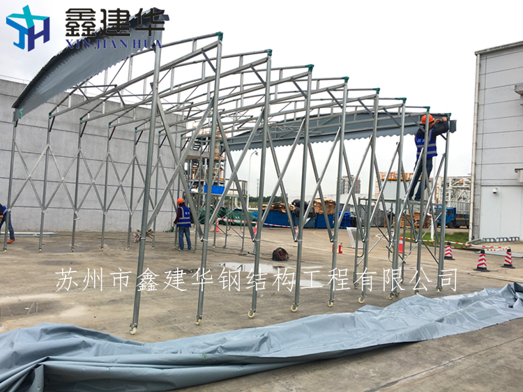 蘇州移動雨篷大型推拉雨篷伸縮雨棚