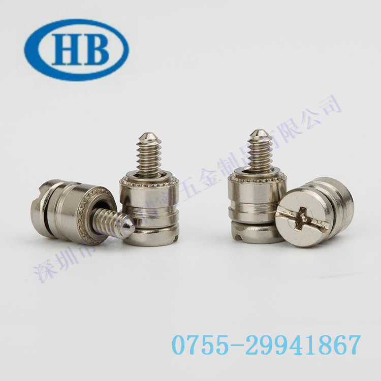 長期供應(yīng)彈簧螺絲廣東廠家松不脫螺釘壓鉚螺絲面板緊固件PF31/32-M3-16