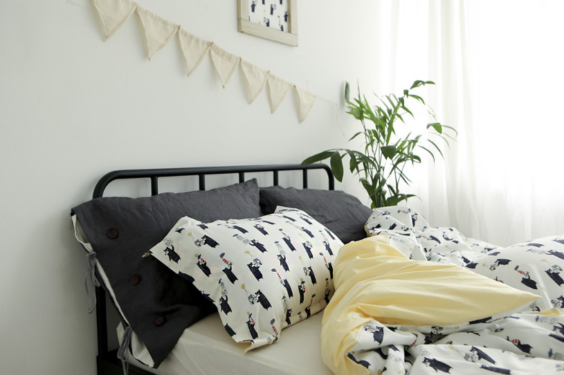 卡通圖案棉布兒童服裝床品卡通圖案沙發(fā)布套diy手工印花