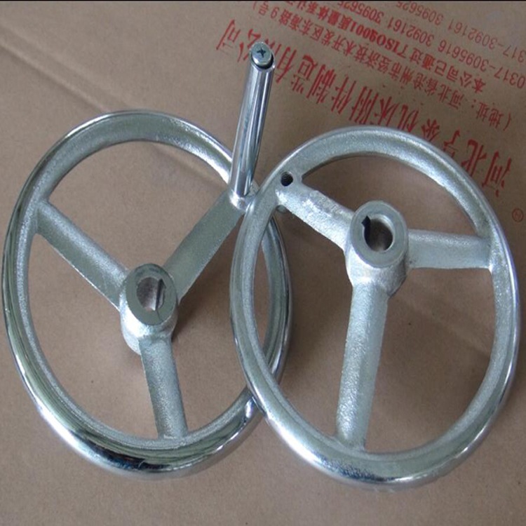 直銷機(jī)床鑄鐵手輪 鍍鉻手輪手柄 電鍍金屬圓輪緣手輪
