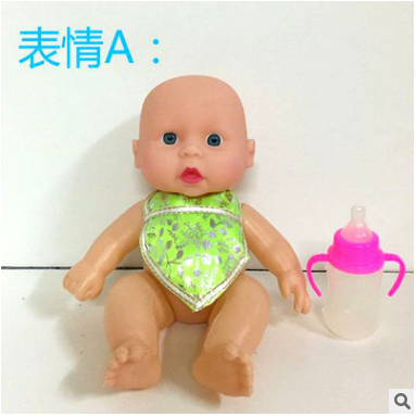 搪膠公仔表情娃 芭芘巴比搪膠仿真嬰兒 四肢可動3D眼珠搪膠公仔