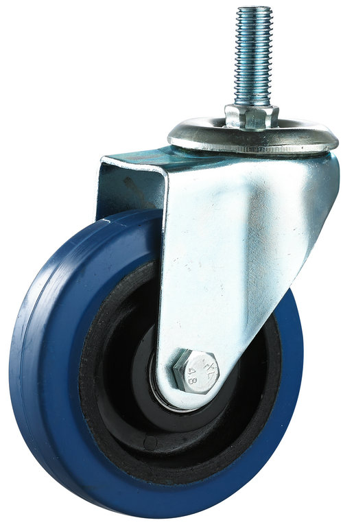 藍色彈力膠絲桿活動輪彈力膠絲桿活動輪