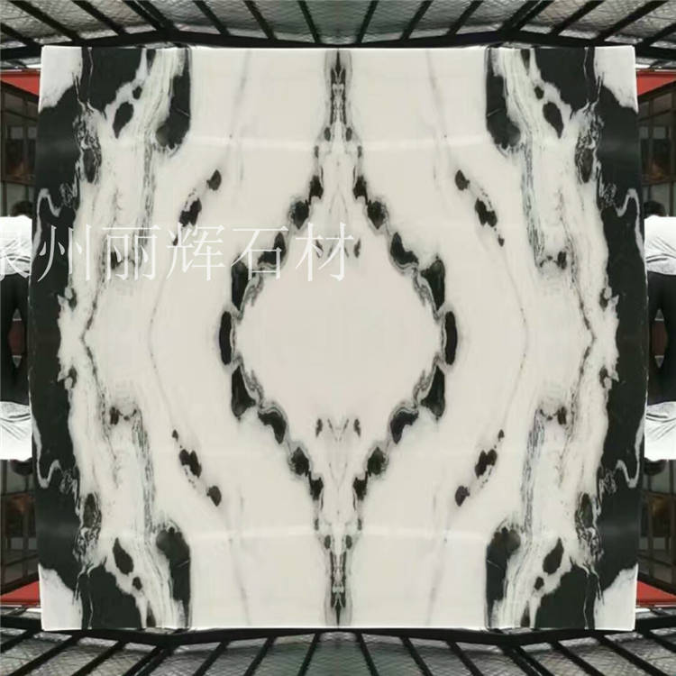 熊貓白大理石石材荒料大板規(guī)格板