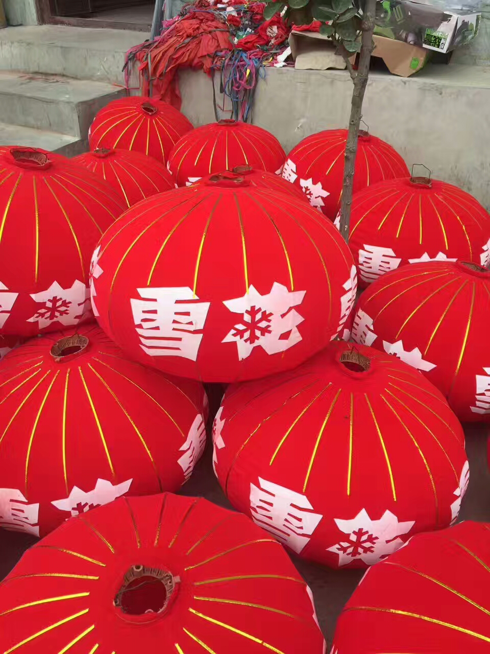 大紅燈籠  *植絨燈籠春節(jié)喜慶裝飾燈籠