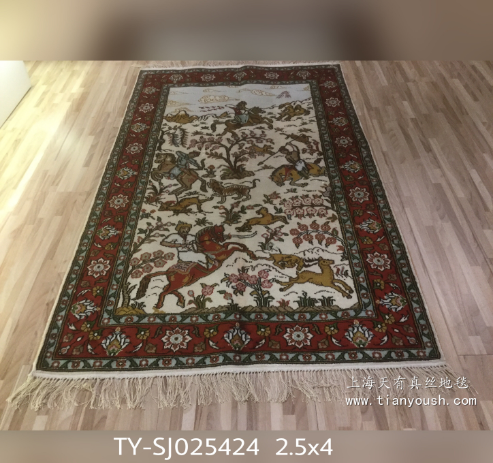 波斯真絲手工地毯 波斯真絲手工地毯 歐式地毯   高密度波斯手工真絲地毯 收藏價(jià)值毯 手工結(jié)真絲地毯 收藏價(jià)值波斯地毯