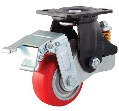 鐵芯PU減震輪廠家直 鐵芯減震輪 廣東減震輪 直銷彈簧輪