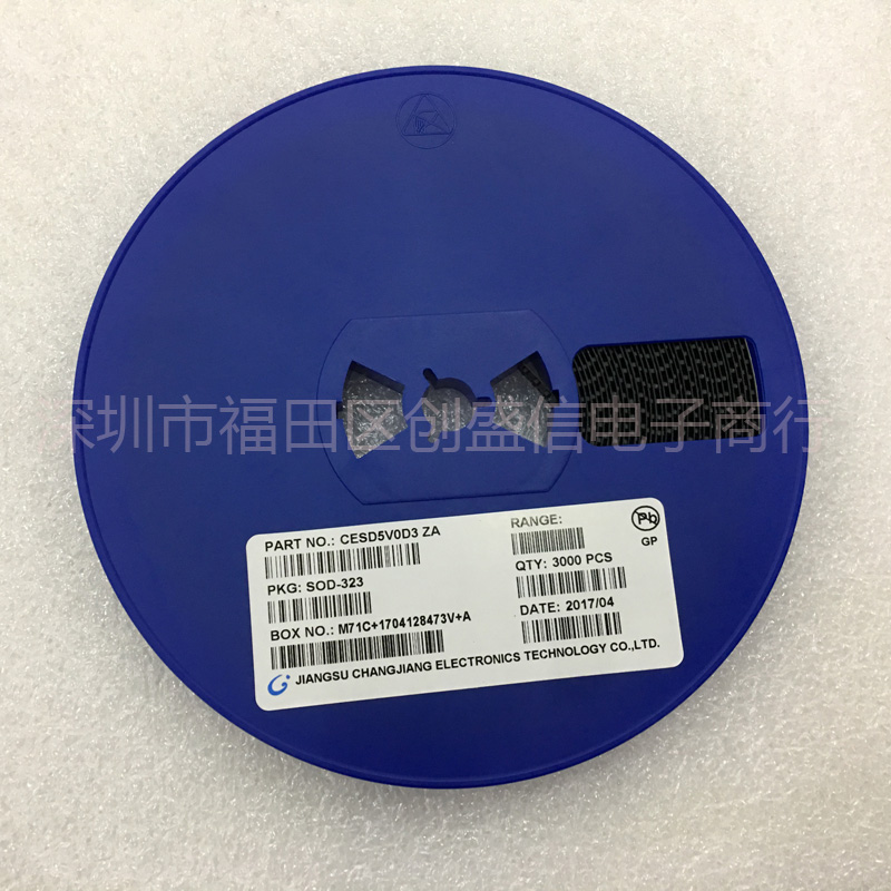 CESD5V0D3長(zhǎng)電CJ原裝正品 CESD5V0D3 絲印ZA SOD323 貼片TVS瞬變抑制二極管