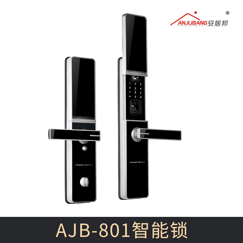 廠家直銷 AJB-801智能鎖 多功能智能門鎖 家庭指紋密碼鎖 智能防盜指紋鎖