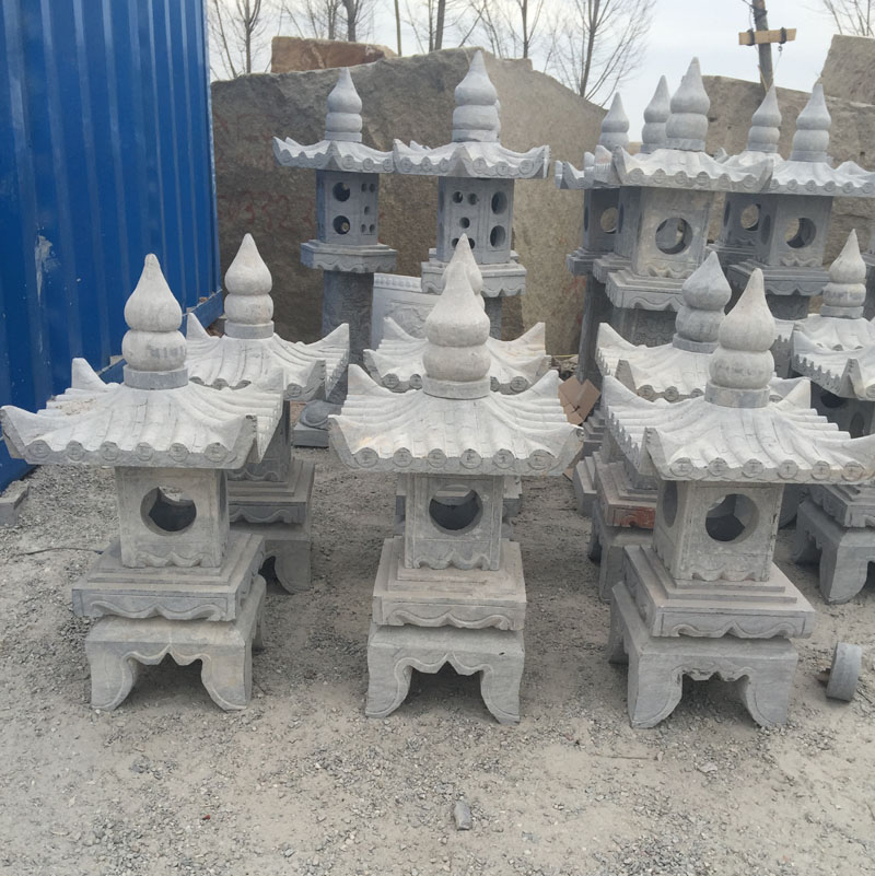 曲陽(yáng)石雕石燈仿古做舊石燈擺件青石日式石燈庭院裝飾