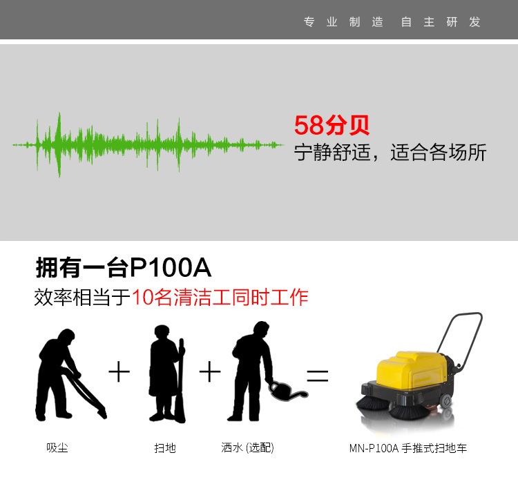 明諾MN-P100A掃地機(jī)陜西特賣(mài) 手推電瓶式掃地機(jī)MN-P100A