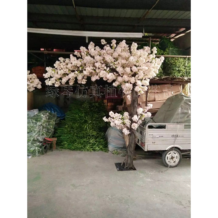 仿真假樹廠家 綠琴定制 仿真大型櫻花樹 玻璃鋼制作 廣場裝飾假樹 人造假花假樹葉
