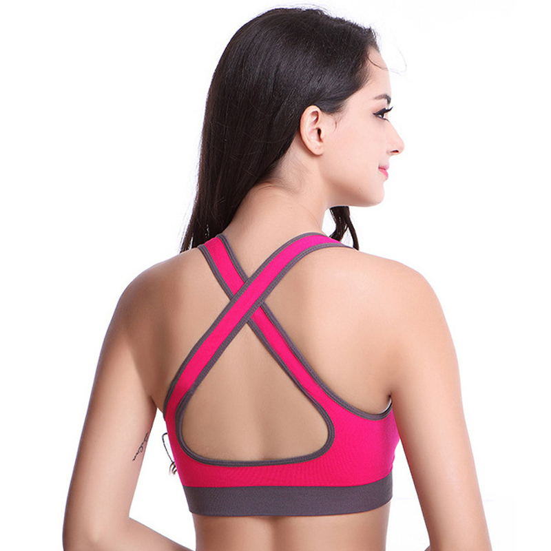 交叉美背瑜伽防震跑步無鋼圈運(yùn)動(dòng)文胸 無痕聚攏睡眠內(nèi)衣 交叉瑜伽防震跑步無鋼圈運(yùn)動(dòng)文胸