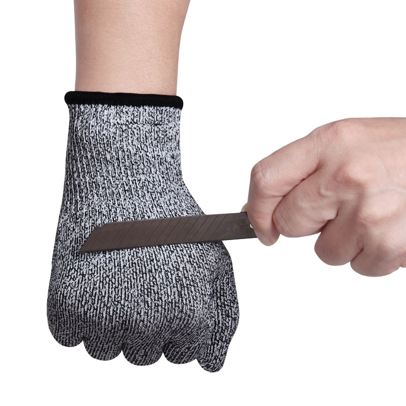 防切割手套5級鋼絲防護(hù)手套專業(yè)防割護(hù)腕防滑耐磨勞保手套廠家
