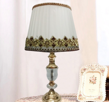 床頭燈  臥室水晶臺(tái)燈 復(fù)古水晶臺(tái)燈 歐式復(fù)古水晶臺(tái)燈