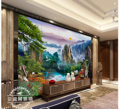 山水圖背景墻 山水圖背景墻廠家 山水圖背景墻制作 山水圖背景墻價(jià)格