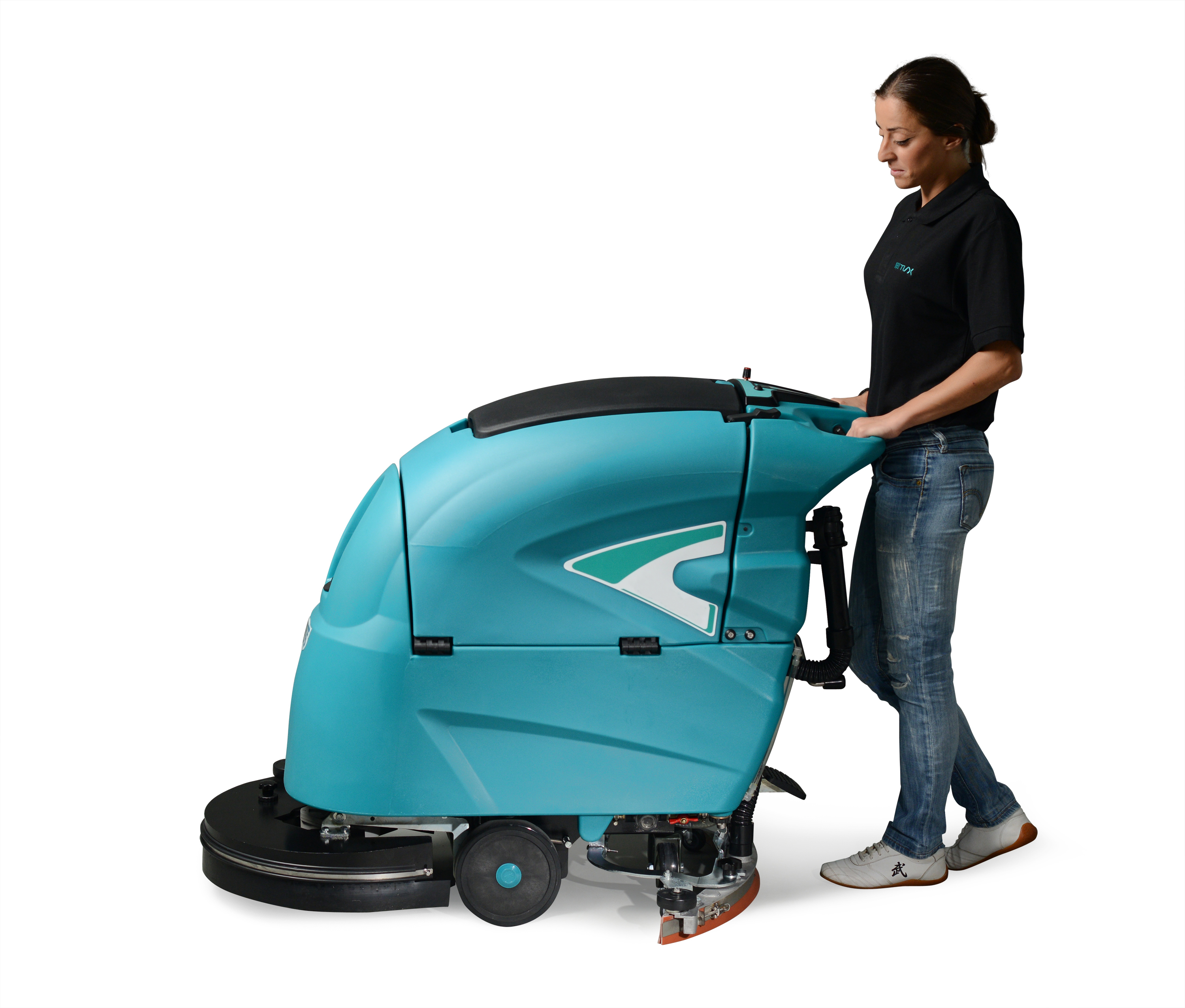 倉(cāng)庫(kù)車間手推式電動(dòng)洗地機(jī)擦地機(jī)