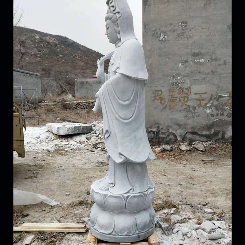 石雕漢白玉觀音像大理石佛像滴水觀音雕像廠家直銷