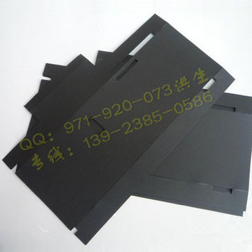 電源絕緣墊片廠家·帶膠折疊絕緣片·黑色阻燃PC麥拉片