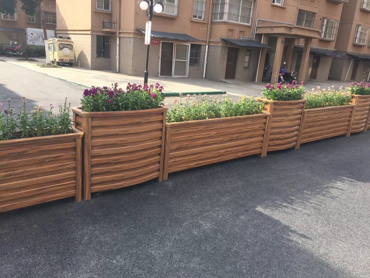 南京PVC道路花盆安裝_南京花盆