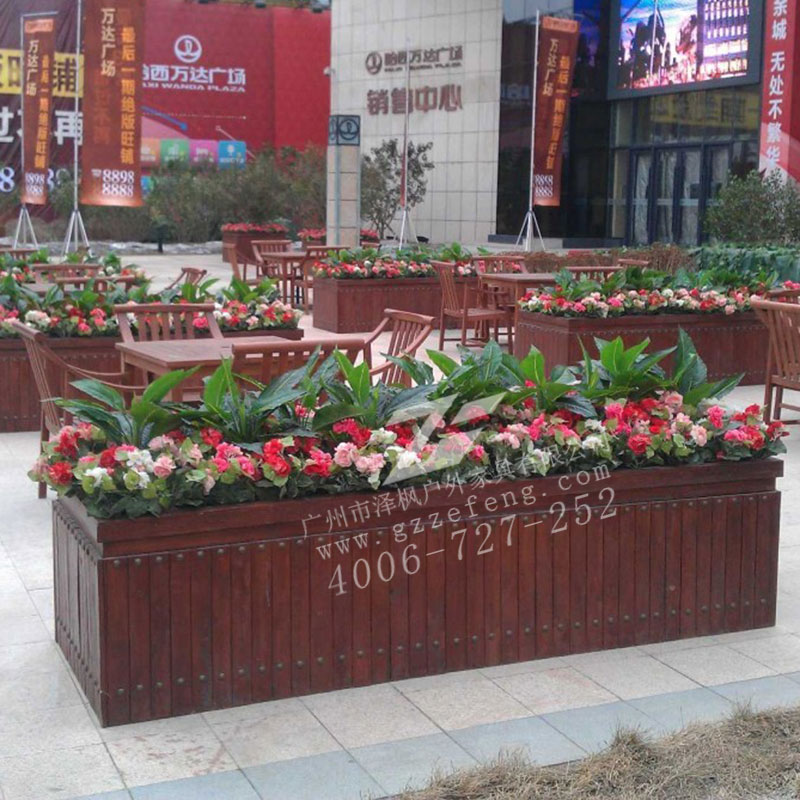 鋼木結(jié)構(gòu)復(fù)古小型花箱花槽 防腐木