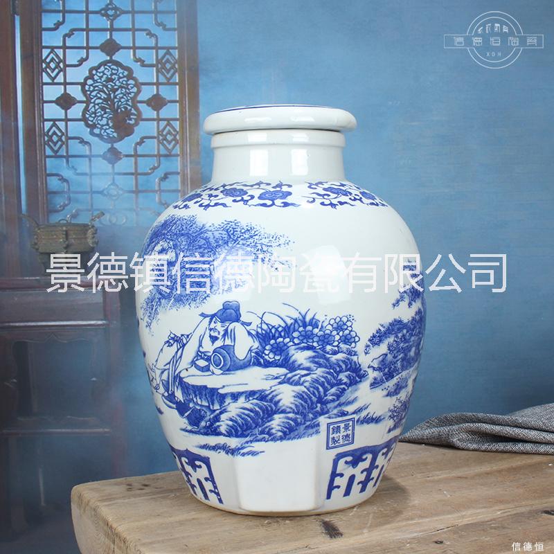 供應(yīng)景德鎮(zhèn)酒壇，10斤青花瓷酒壇，景德鎮(zhèn)酒壇價(jià)格，景德鎮(zhèn)酒壇批發(fā) 景德鎮(zhèn)青花瓷酒壇