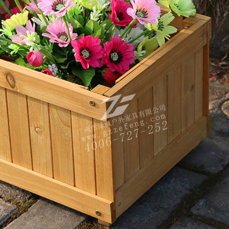 簡(jiǎn)約樟子松防腐木花箱 長(zhǎng)方形實(shí)木