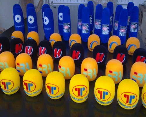 供應(yīng)植絨logo麥克風(fēng)海綿話筒套