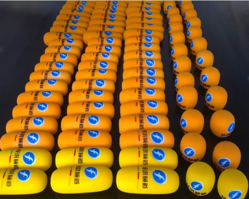 供應(yīng)植絨logo麥克風(fēng)海綿話筒套