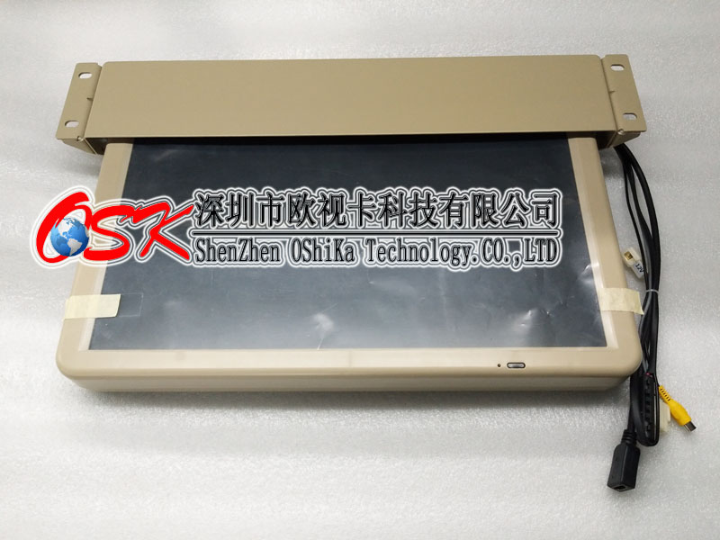 19寸電動(dòng)翻轉(zhuǎn)折疊顯示器 自動(dòng)折疊吸頂顯示器歐視卡品牌