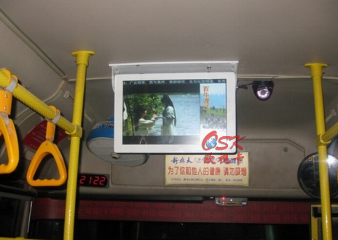 歐視卡21.5寸吸頂高清客車電視AV/VGA/HDMI巴士傳媒機(jī)