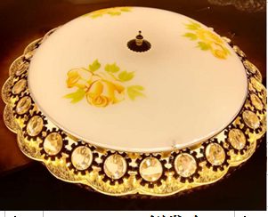 簡歐臥室燈溫馨浪漫吸頂燈圓形歐式水晶燈餐廳燈現(xiàn)代簡約書房燈具