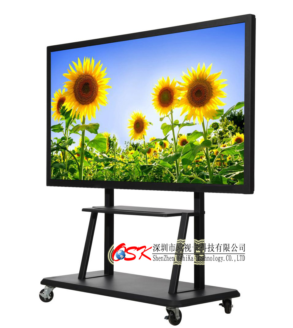 歐視卡65寸移動(dòng)支架液晶觸摸教學(xué)一體機(jī) 55智能數(shù)字校園電子班牌