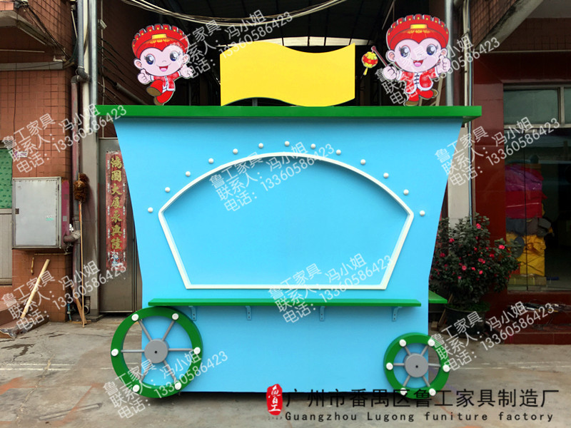 戶外實木缽仔糕售貨亭奶茶推車廠家增城缽仔糕售貨車手推車廠家直銷缽仔糕售貨車