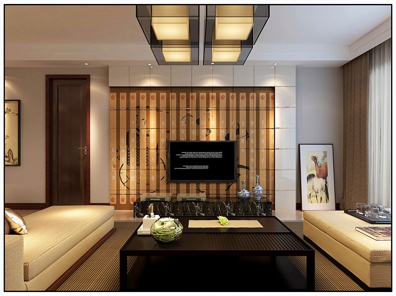 供應(yīng)凱爾頓普斯 電視背景墻 竹簡 中式風(fēng)格背景墻 電視墻廠家包郵