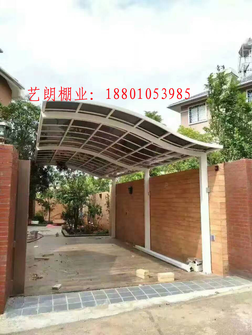 北京小區(qū)遮雨汽車車棚 自行車車棚生產(chǎn)廠家