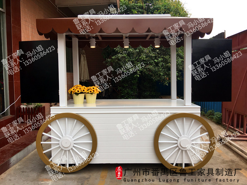 缽仔糕實(shí)木售貨車攤位推車戶外移動廠家直銷特價(jià)