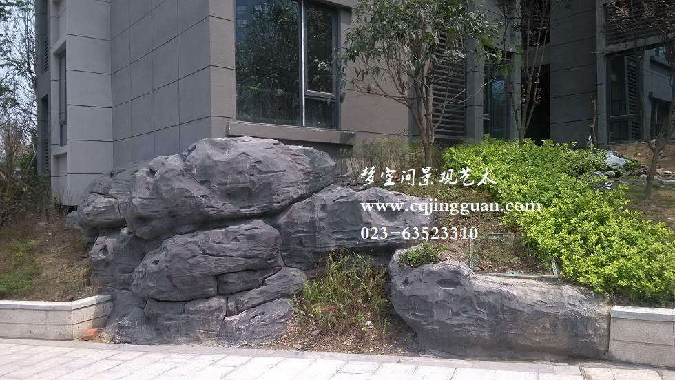 重慶水泥仿真龜紋石假山跌水景觀工程設計規(guī)劃塑石假山