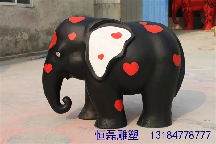 玻璃鋼彩繪大象雕塑制作玻璃鋼雕塑廠家定制 玻璃鋼大象雕塑