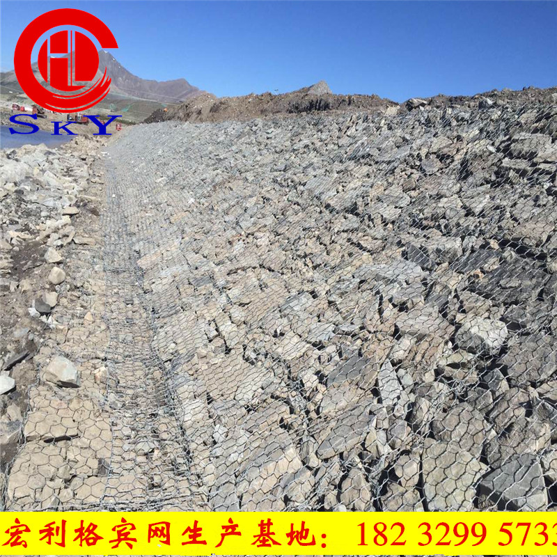 廣西生態(tài)治理都用河道格賓石籠網(wǎng)@而那你呢，護(hù)坡鉛絲石籠