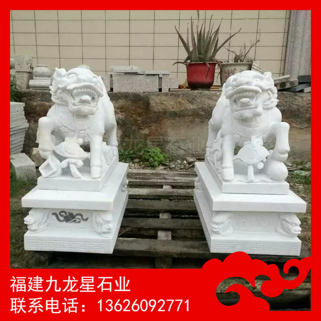 四大神獸石雕麒麟 漢白玉麒麟 惠安雕刻廠家直銷