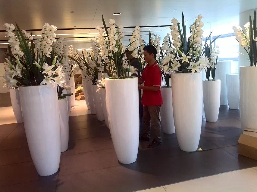深圳仿真花更換 落地花缸花藝批發(fā) 花缸花藝定制價格