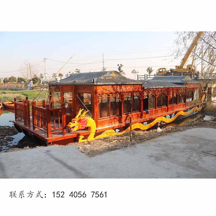 畫舫船定制純手工仿古船出售