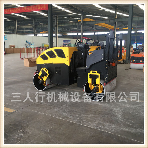 三人行全液壓壓路機(jī) 小型壓路機(jī)液壓驅(qū)動(dòng)液壓振動(dòng)工作效率更高