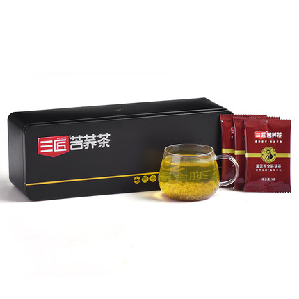 三匠黑苦蕎全胚芽茶180克鐵盒裝