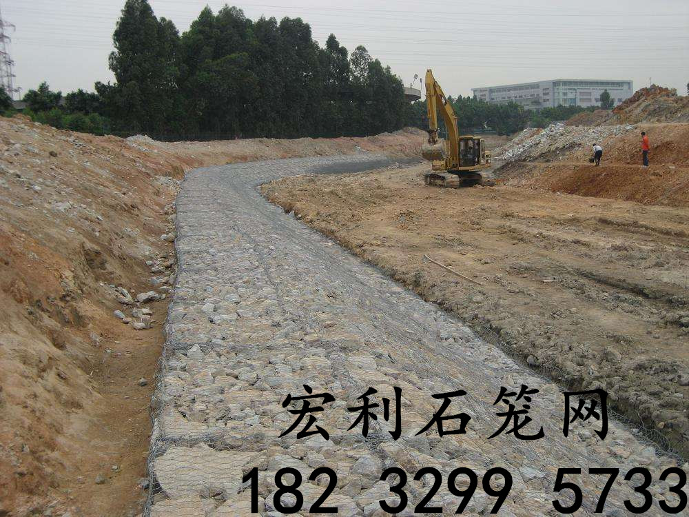 廣西生態(tài)治理都用河道格賓石籠網(wǎng)@而那你呢，護(hù)坡鉛絲石籠