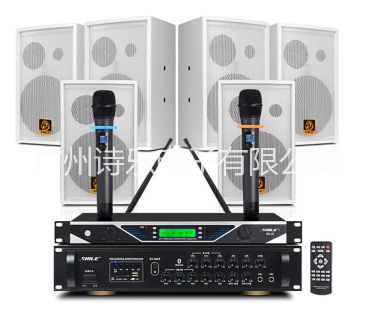 獅樂AV8820/208背景音樂藍(lán)牙功放+無線話筒套餐 會(huì)議音響套裝組合